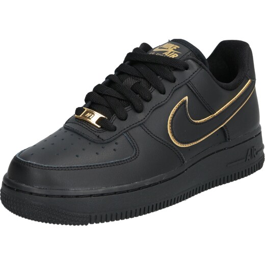 Nike Sportswear Tenisky 'Air Force 1 '07 Essential' černá / zlatá - GLAMI.cz