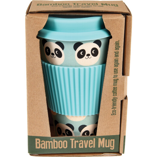 Rex London Bambusový znovu použitelný cestovní hrnek na kávu s pandou Miko  The Panda 400ml - GLAMI.cz