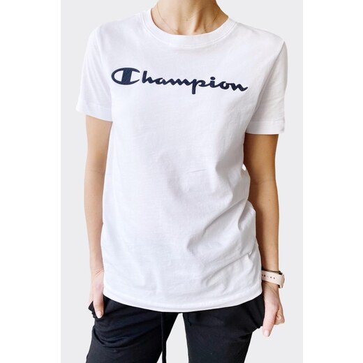 Champion dámské tričko velké logo - bílá - GLAMI.cz