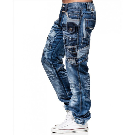 KOSMO LUPO kalhoty pánské KM001 džíny jeans - GLAMI.cz