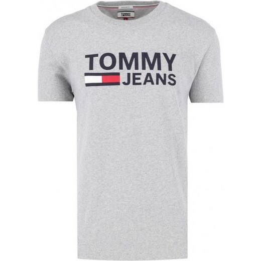 Tommy Hilfiger Pánské tričko šedé Tommy Jeans - GLAMI.cz