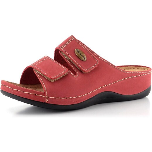 Tamaris červené pantofle s variabilní šířkou 1-27510-26 - GLAMI.cz