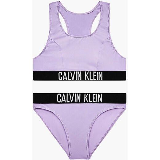 Calvin Klein světle fialové dívčí plavky Bralette Bikini Set - 8-10 -  GLAMI.cz