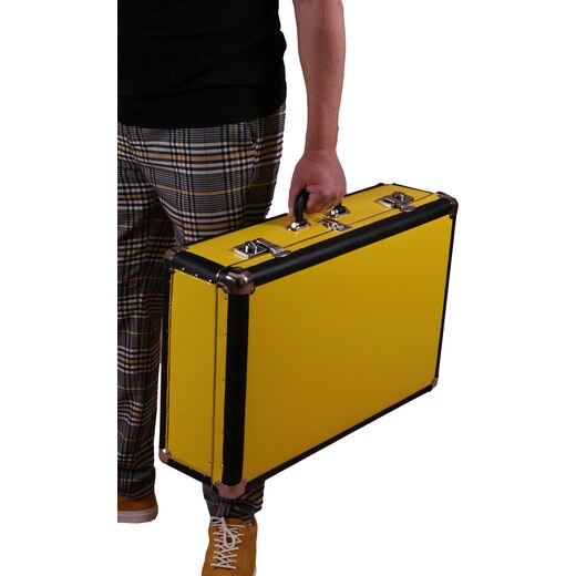 Retro Valise Cestovní kufr LEMON Žlutý 65x45x18cm - GLAMI.cz