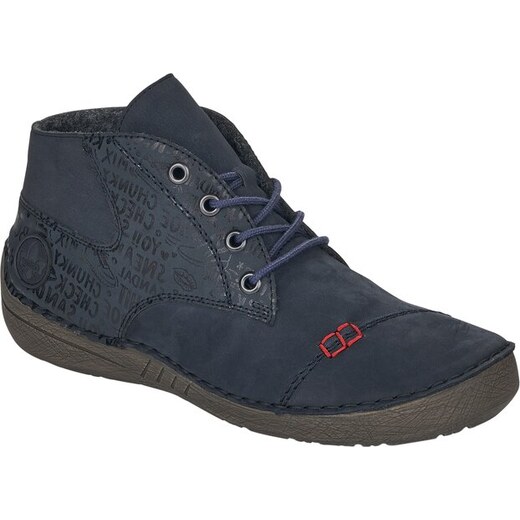 Dámská módní kotníková obuv Rieker 52537 modrá