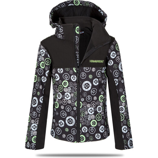 Chlapecká softshellová bunda - NEVEREST I-6296C, černo-zelená Barva:  Černo-zelená, Velikost: 122 - GLAMI.cz