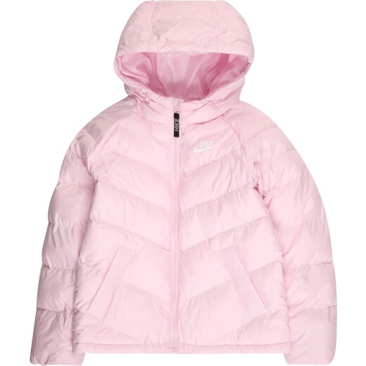 Nike Sportswear Zimní bunda pastelově růžová / bílá - GLAMI.cz
