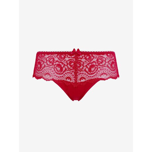 Červené dámské kalhotky s krajkovým detailem Playtex FLOWER