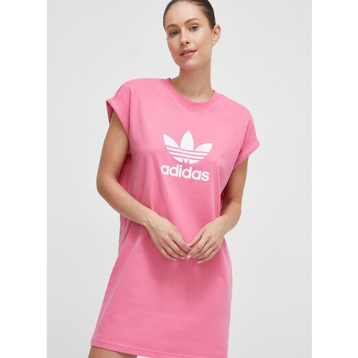 Bavlněné šaty adidas Originals růžová barva, mini - GLAMI.cz