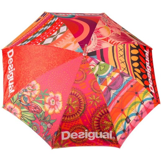 Barevný oranžový deštník Desigual - GLAMI.cz