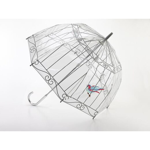 Fulton dámský průhledný holový deštník Lulu Guinness Birdcage 2 Birdcage  L719 - GLAMI.cz