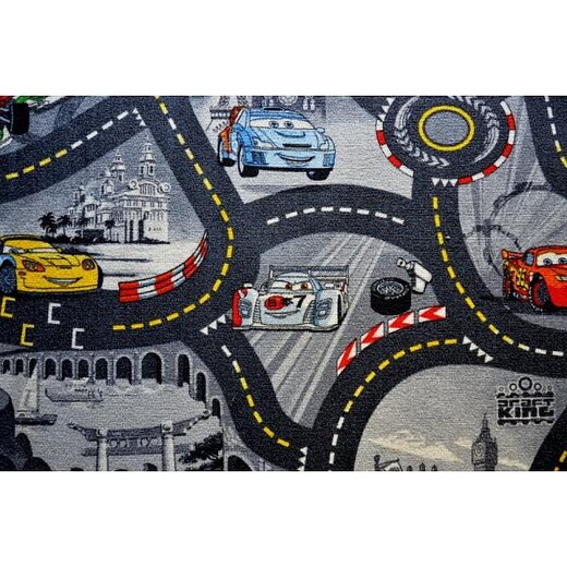 Dětský koberec The World od Cars 97 šedý - GLAMI.cz