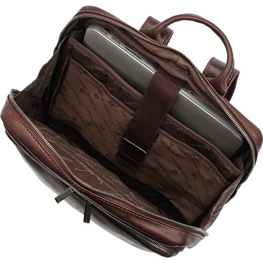 Castelijn & Beerens Elegantní kožený batoh na notebook 609576 hnědý -  GLAMI.cz