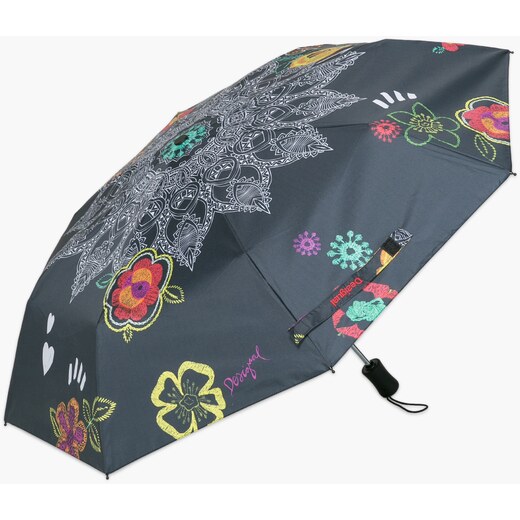Desigual černý deštník WOW!! - GLAMI.cz
