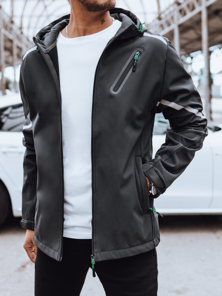 BASIC Tmavě šedá softshellová bunda