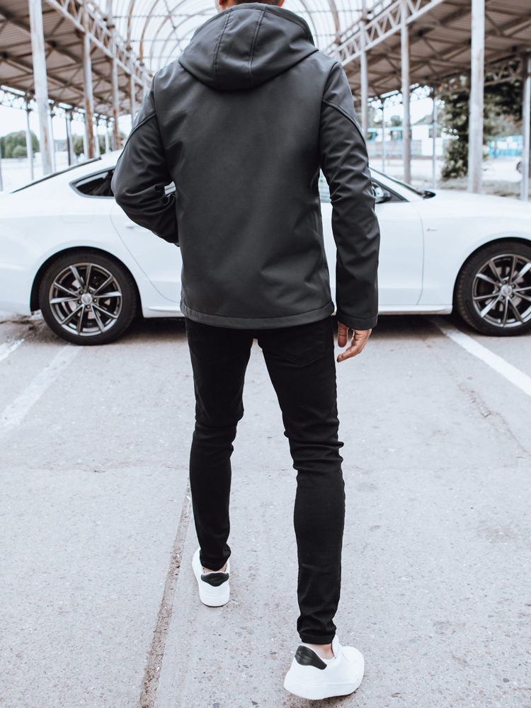 BASIC Tmavě šedá softshellová bunda