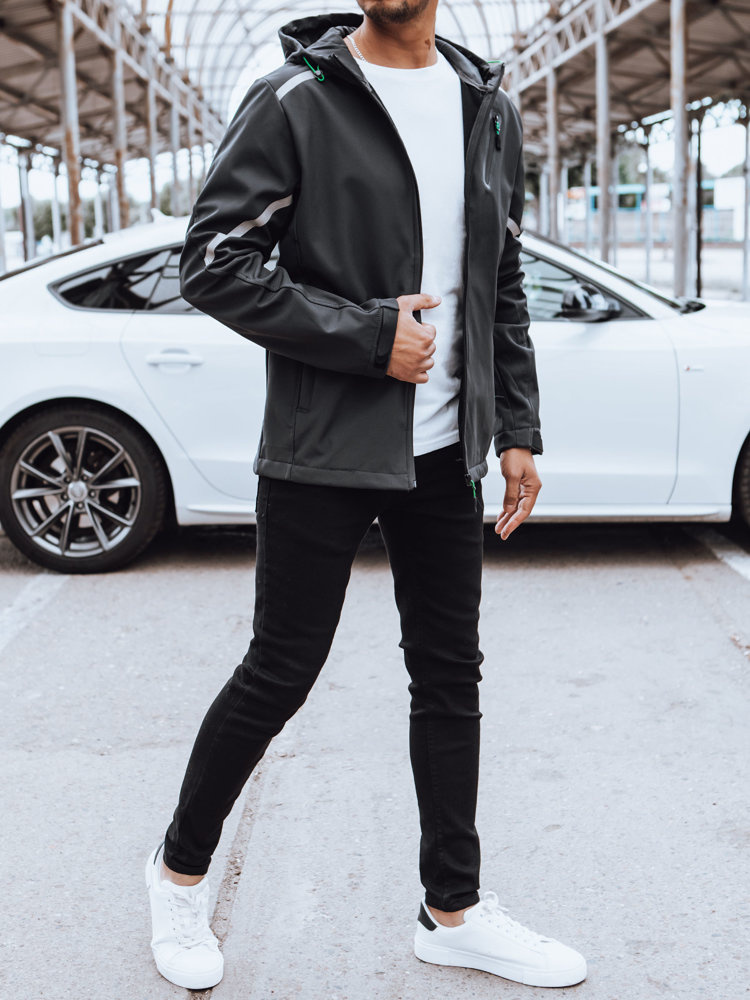 BASIC Tmavě šedá softshellová bunda