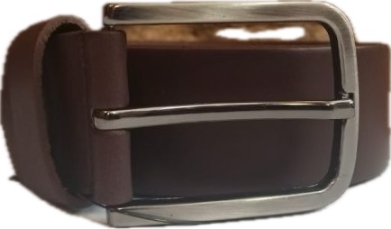 Opasek kožený Vera Pelle - hnědý/ úzký