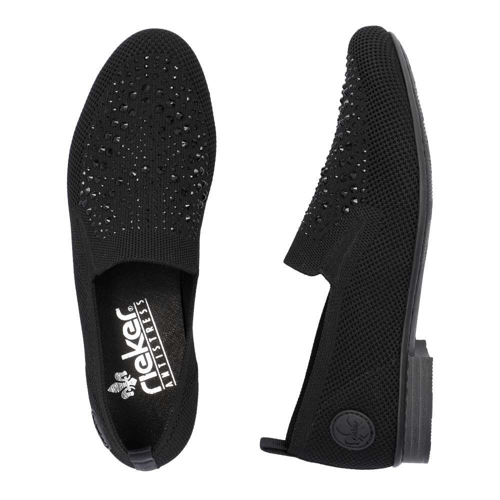 Dámské mokasíny RIEKER 51989-00 černá