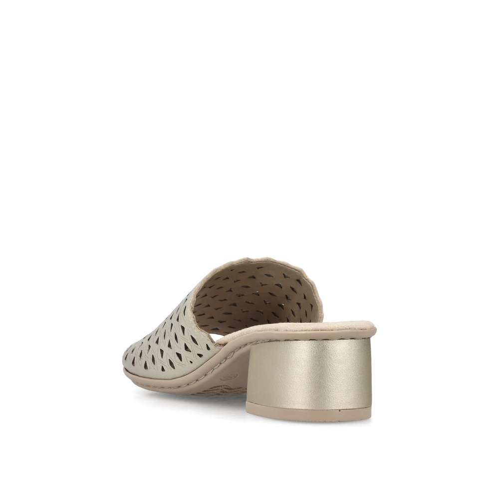 Dámské nazouváky RIEKER 64985-90 zlatá