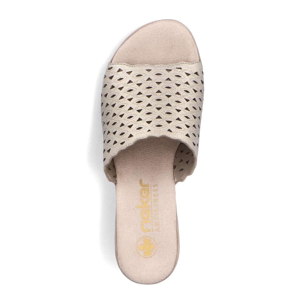 Dámské nazouváky RIEKER 64985-90 zlatá