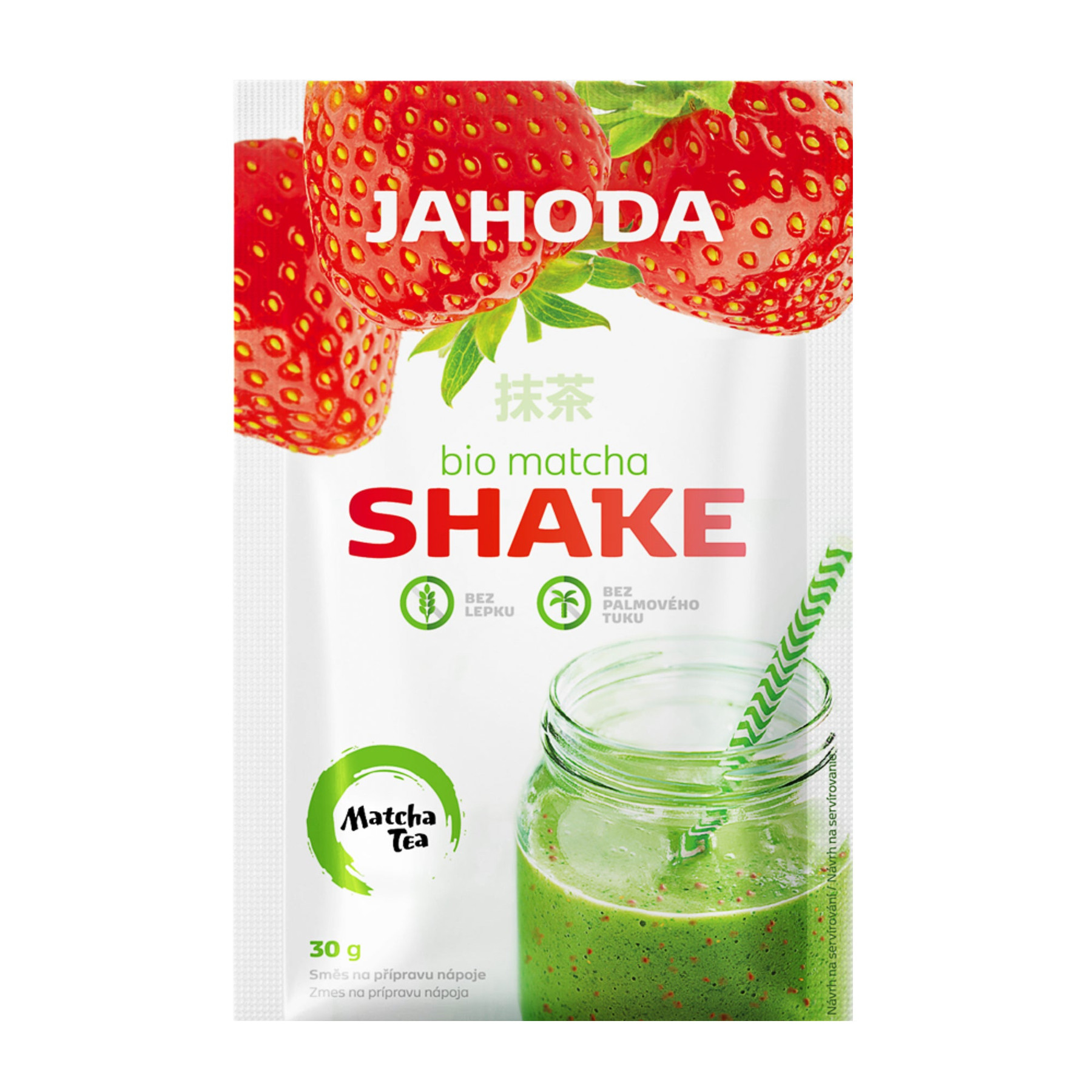 Amylon Matcha shake jahoda bezlepkový 30 g BIO MATCHA TEA