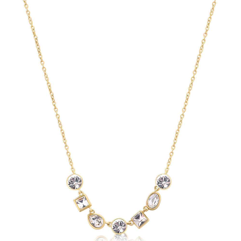 Náhrdelník Brosway SYMPHONIA Zlatá geometrie světla - Chirurgická ocel 316L PVD