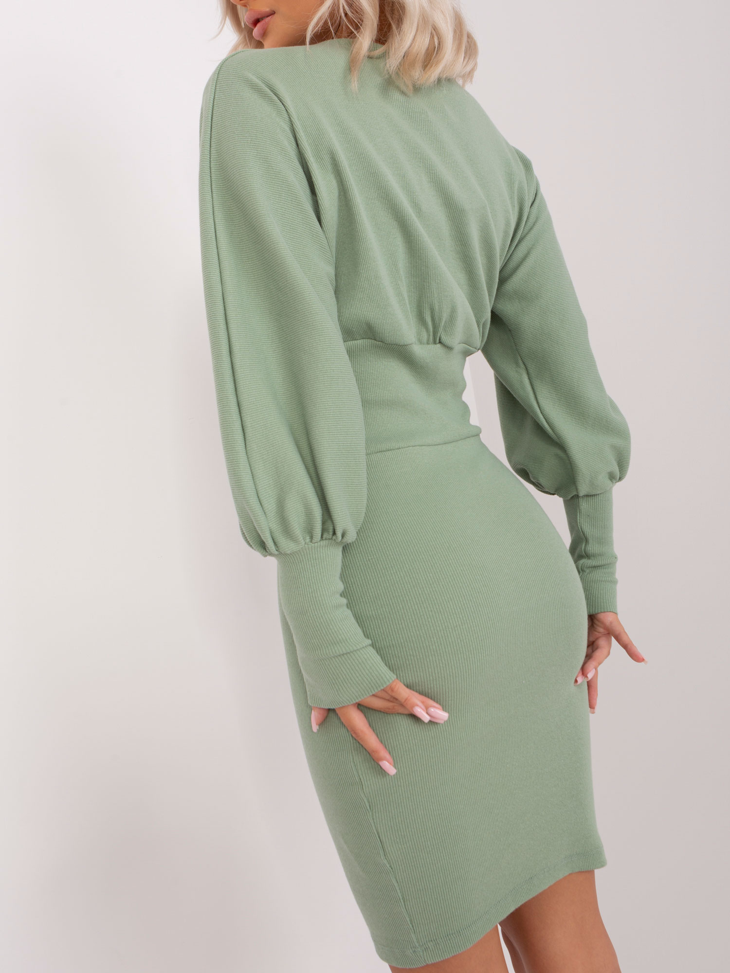 RUE PARIS Dress-RV-SK-6079.65-Pistachio