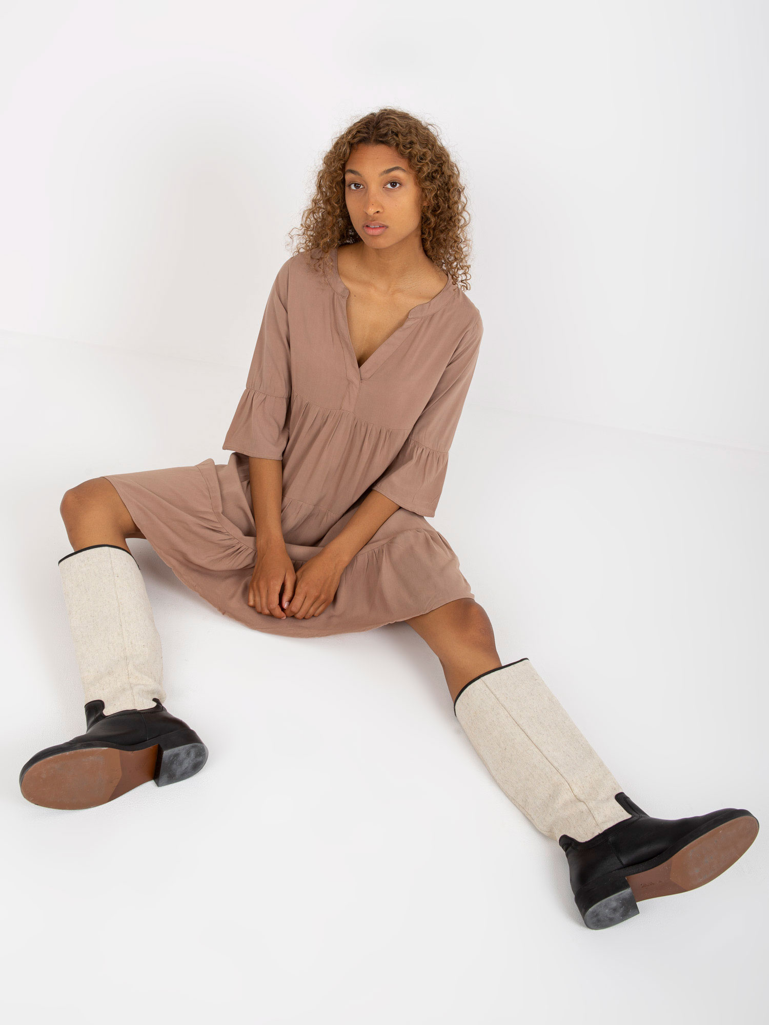 Sublevel Dress-D73761M30214A3-dark beige