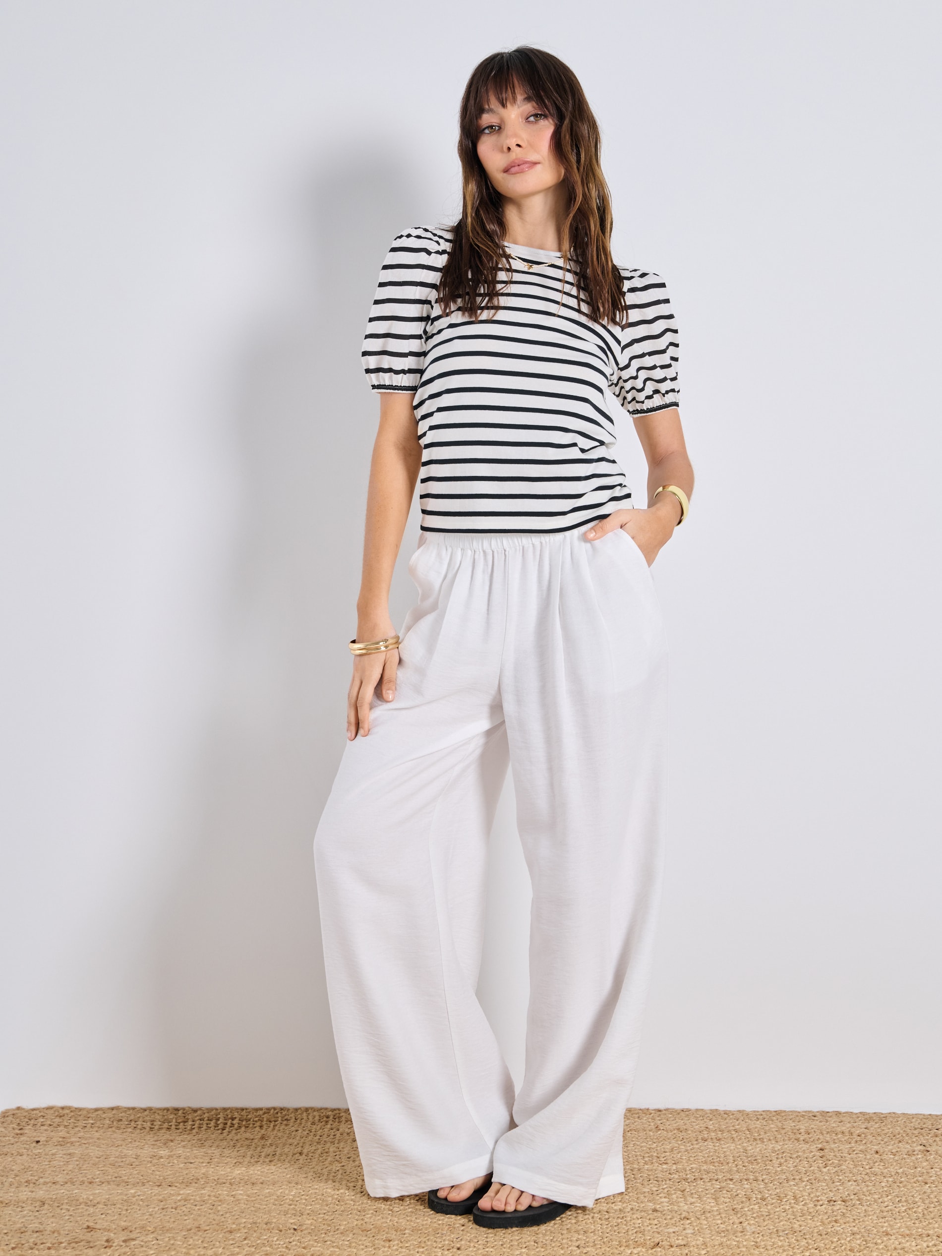 Sinsay - Bavlněná proužkovaná halenka - vícebarevná