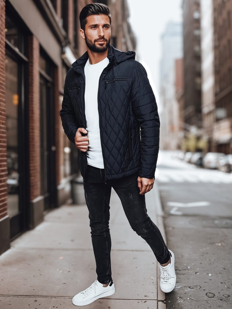 Dstreet Přechodná originální granátová bunda s kapucí