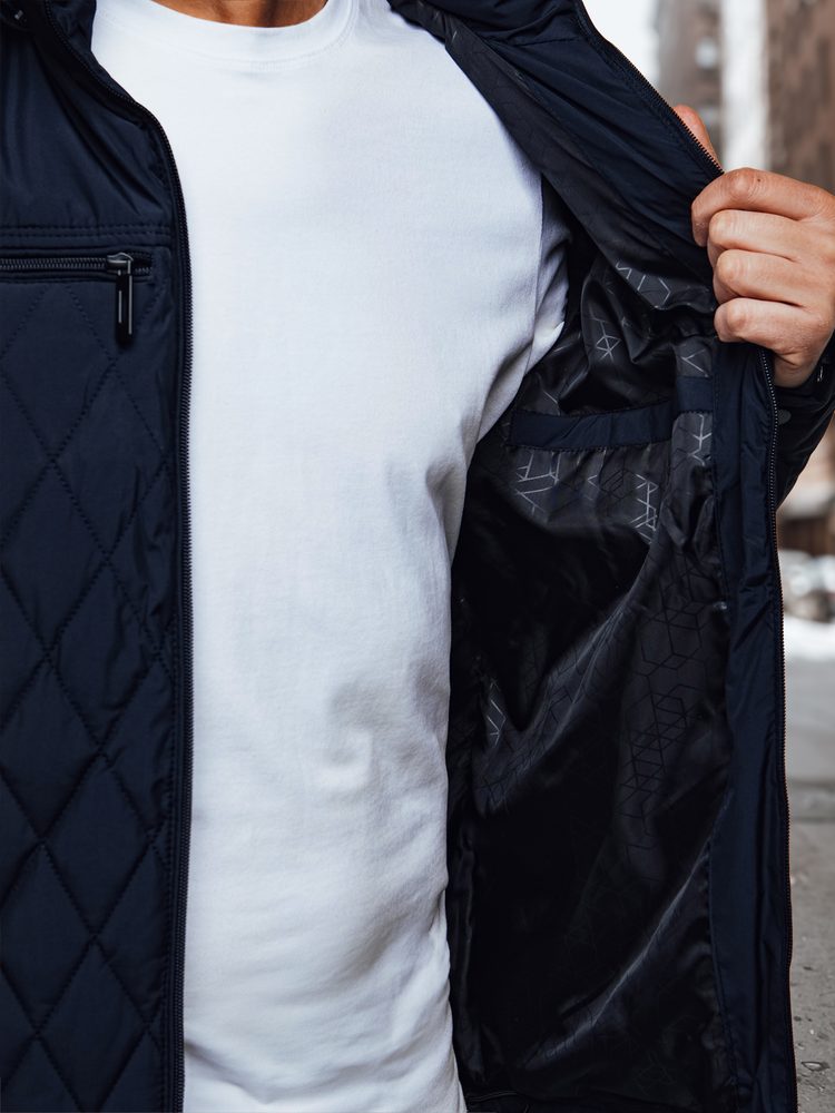 Dstreet Přechodná originální granátová bunda s kapucí