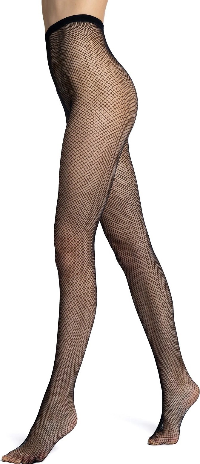 Síťované silonky Veneziana Rete Černá