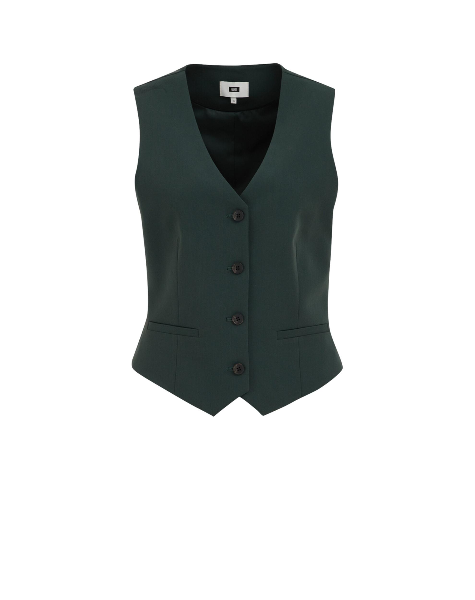 WE Fashion Vesta tmavě zelená