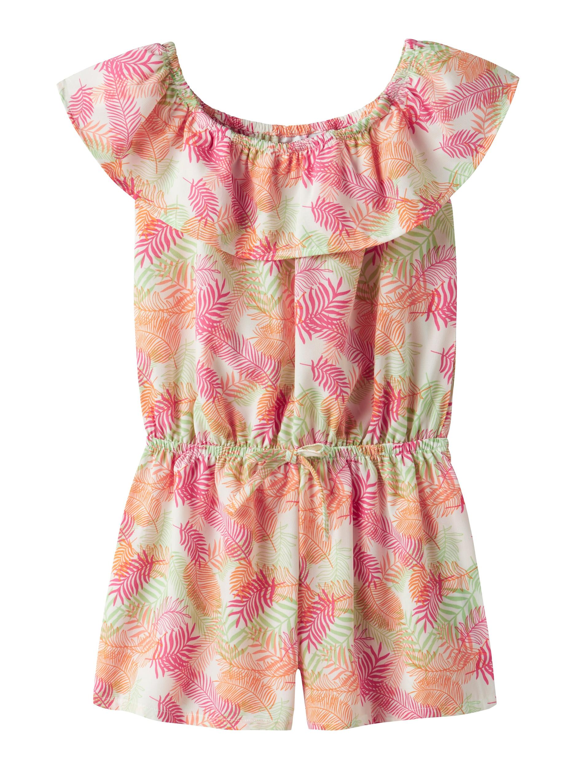 NAME IT Overal 'NKFVinaya' světle zelená / oranžová / tmavě růžová / bílá