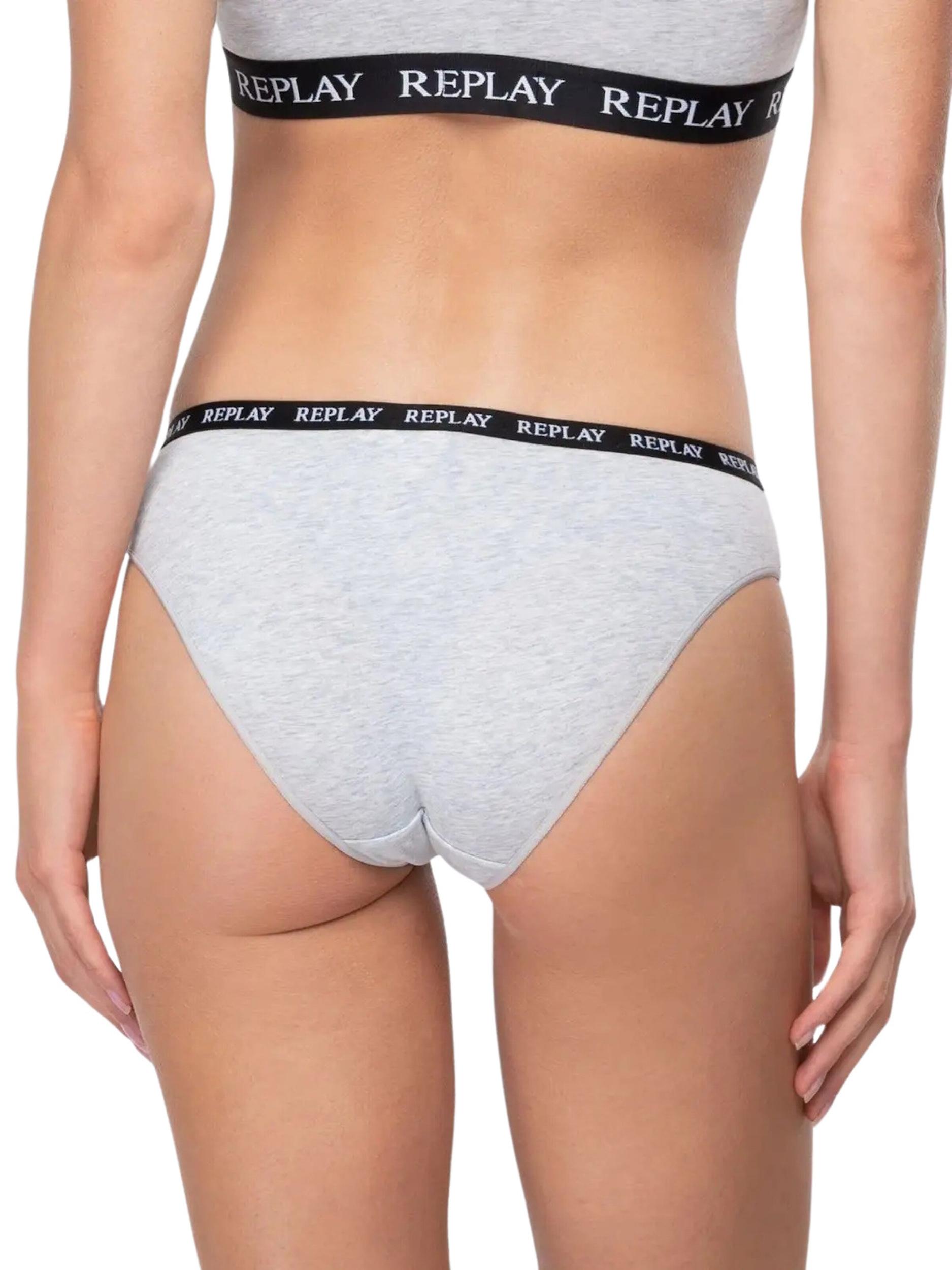 REPLAY Kalhotky šedá / černá