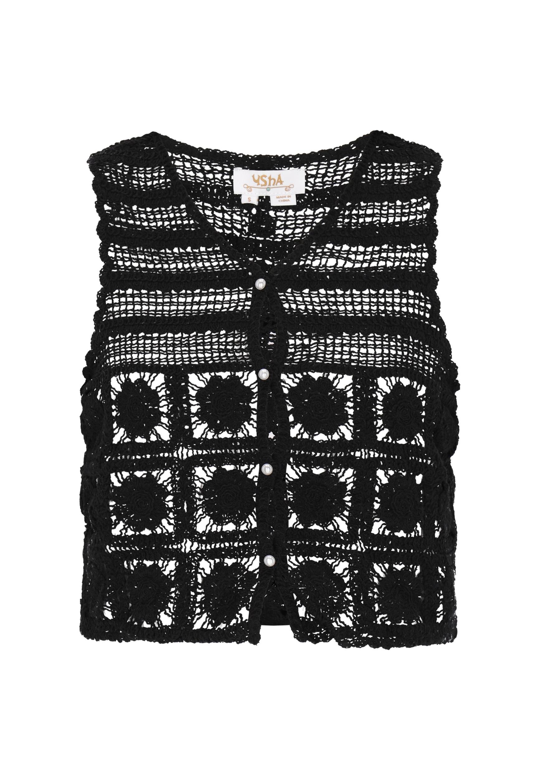 usha FESTIVAL Pletená vesta 'Fashion Look' černá
