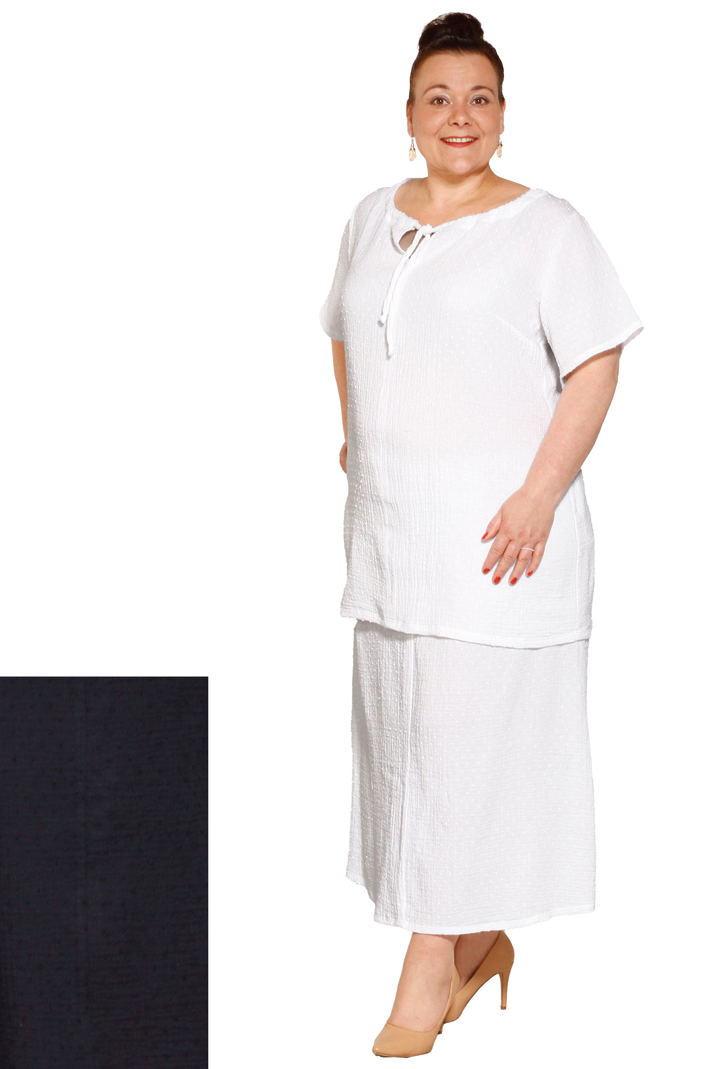 Martina Áčková sukně Mina s našitými kapsami - bavlněný kreš