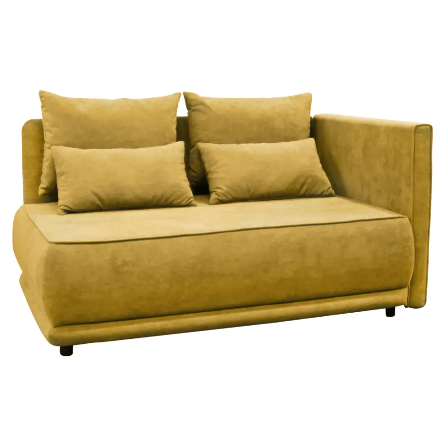 Tempo Kondela Rozkládací pohovka LIAMI, PRAVÁ, hořčicová