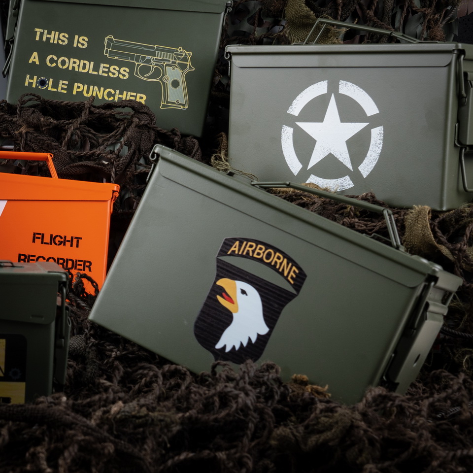 FOSTEX Muniční bedna Cal.50mm 101st Airborne Division zelená