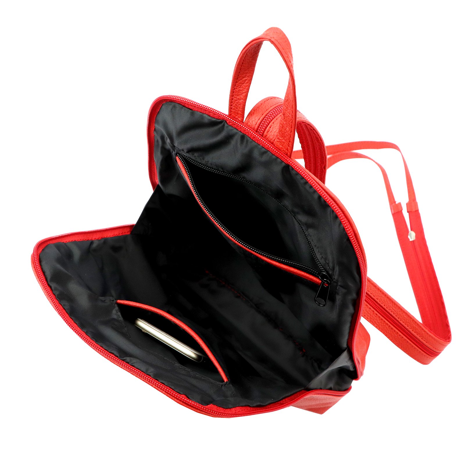 Dámský kožený batoh Voyager 517 červený