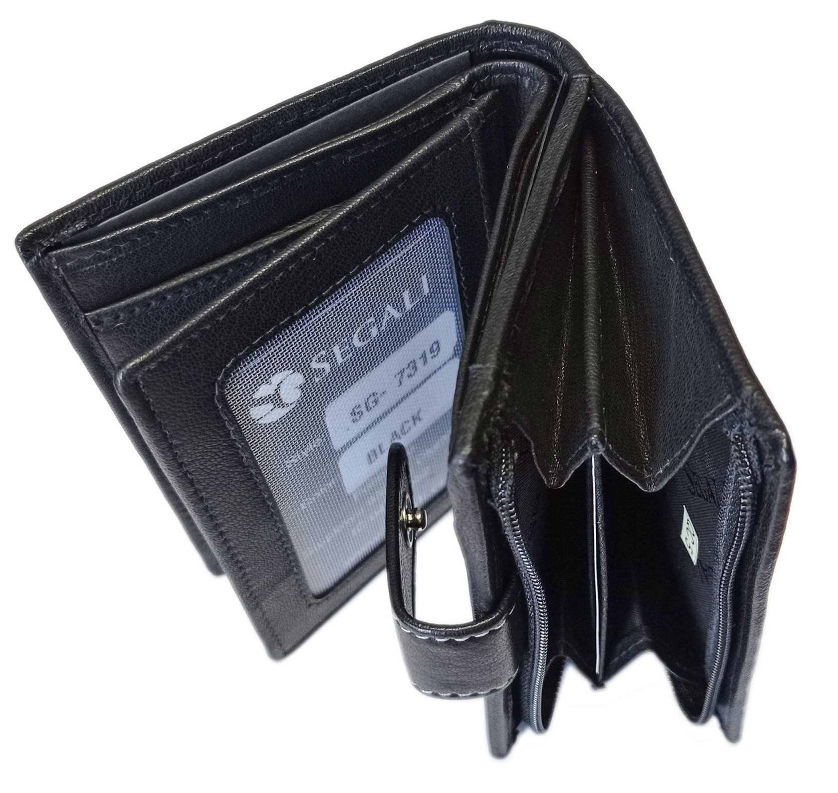 Segali SG-7319 dámská kožená peněženka černá