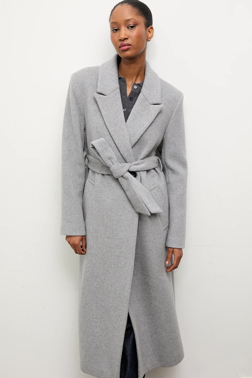 Vlněný kabát Answear.LAB černá barva, dvouřadový