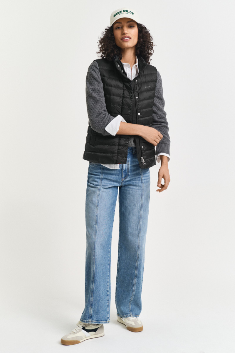 VESTA GANT LIGHT DOWN VEST BLACK