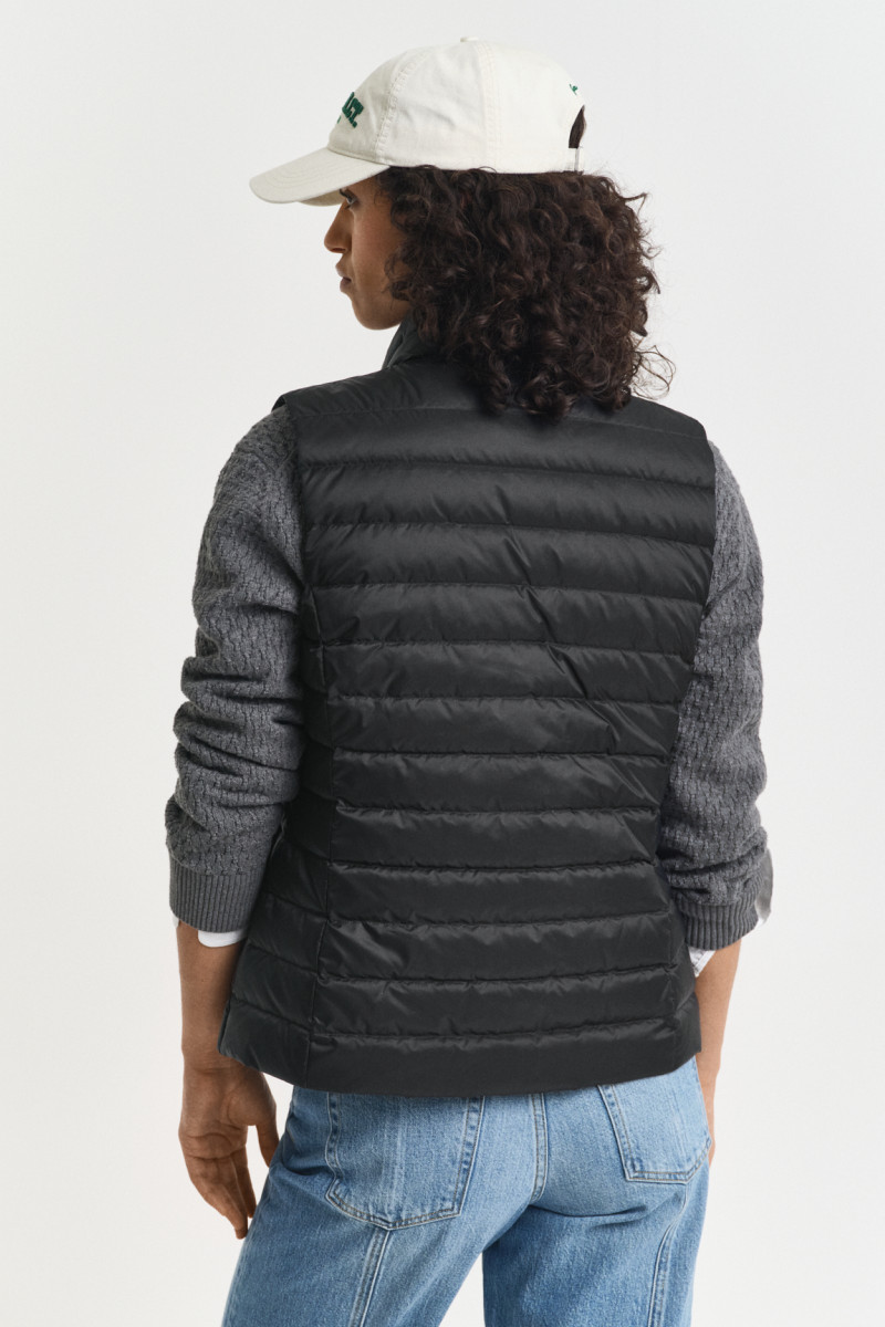 VESTA GANT LIGHT DOWN VEST BLACK