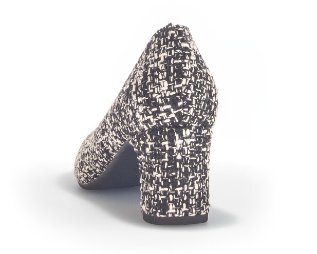 Nadčasové elegantní lodičky v černobílém designu Gabor 72.152.87 černá