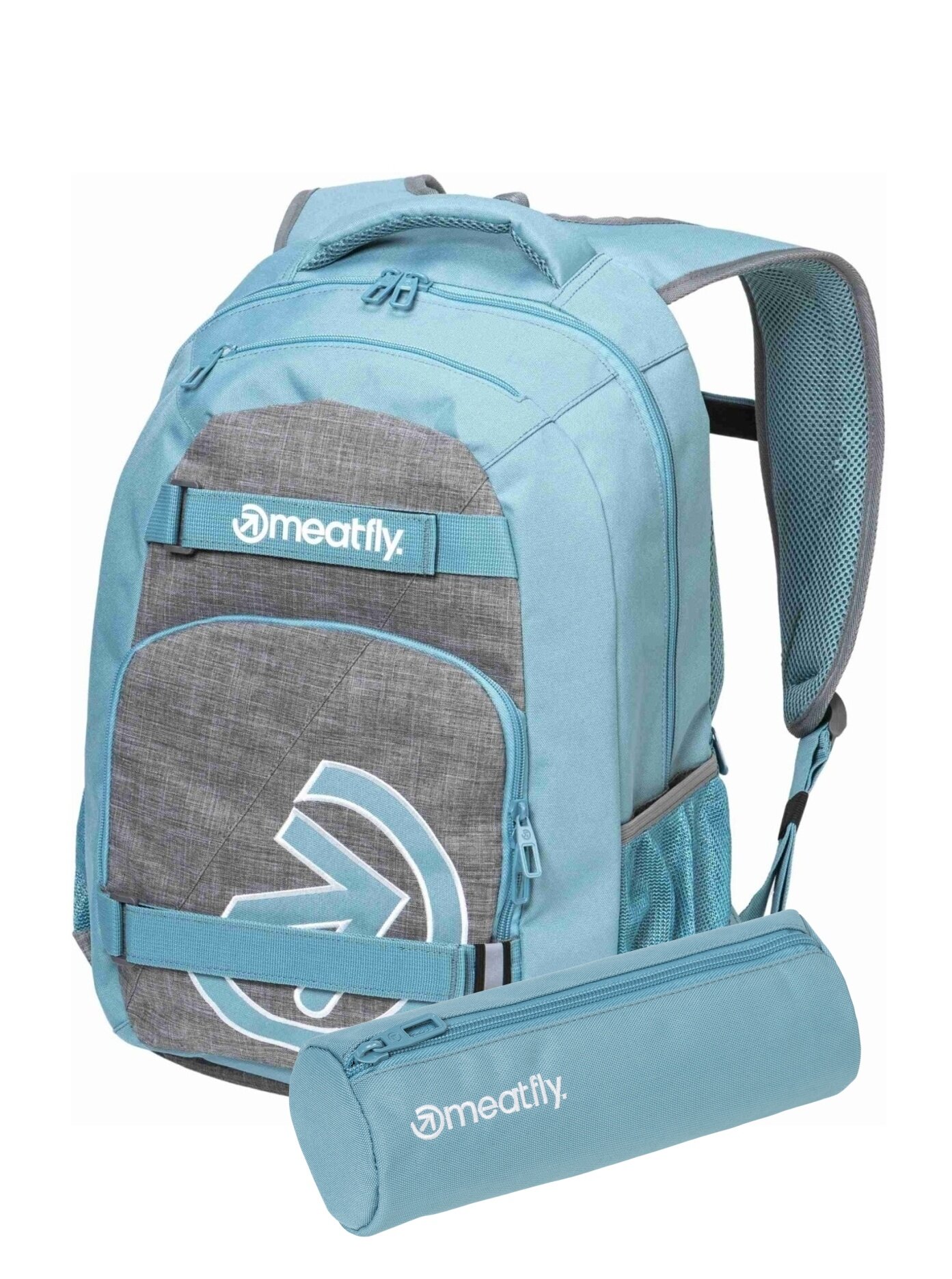 Meatfly batoh Exile Grey Heather / Aqua 24 L + PENÁL ZDARMA