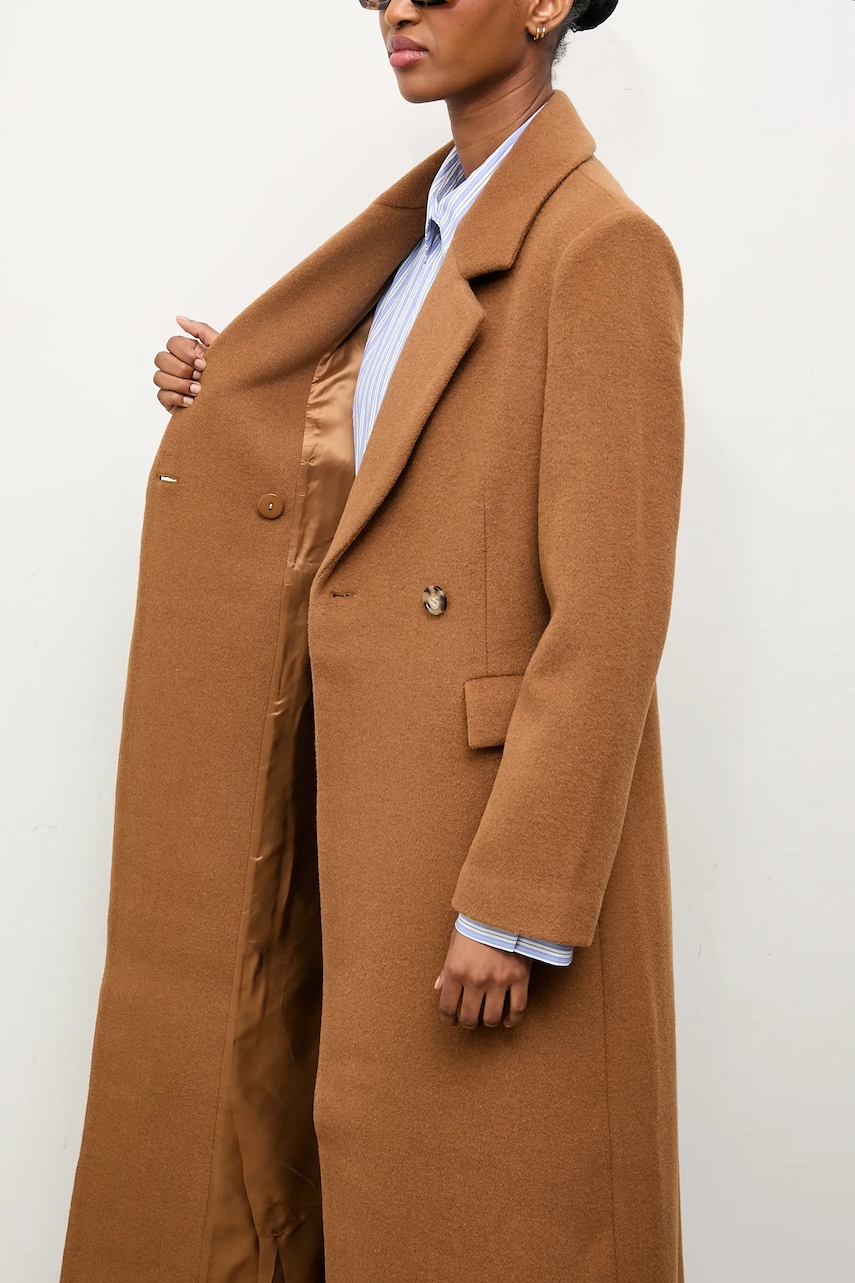 Vlněný kabát Answear.LAB béžová barva