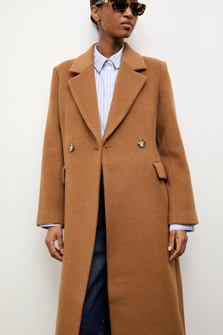 Vlněný kabát Answear.LAB béžová barva