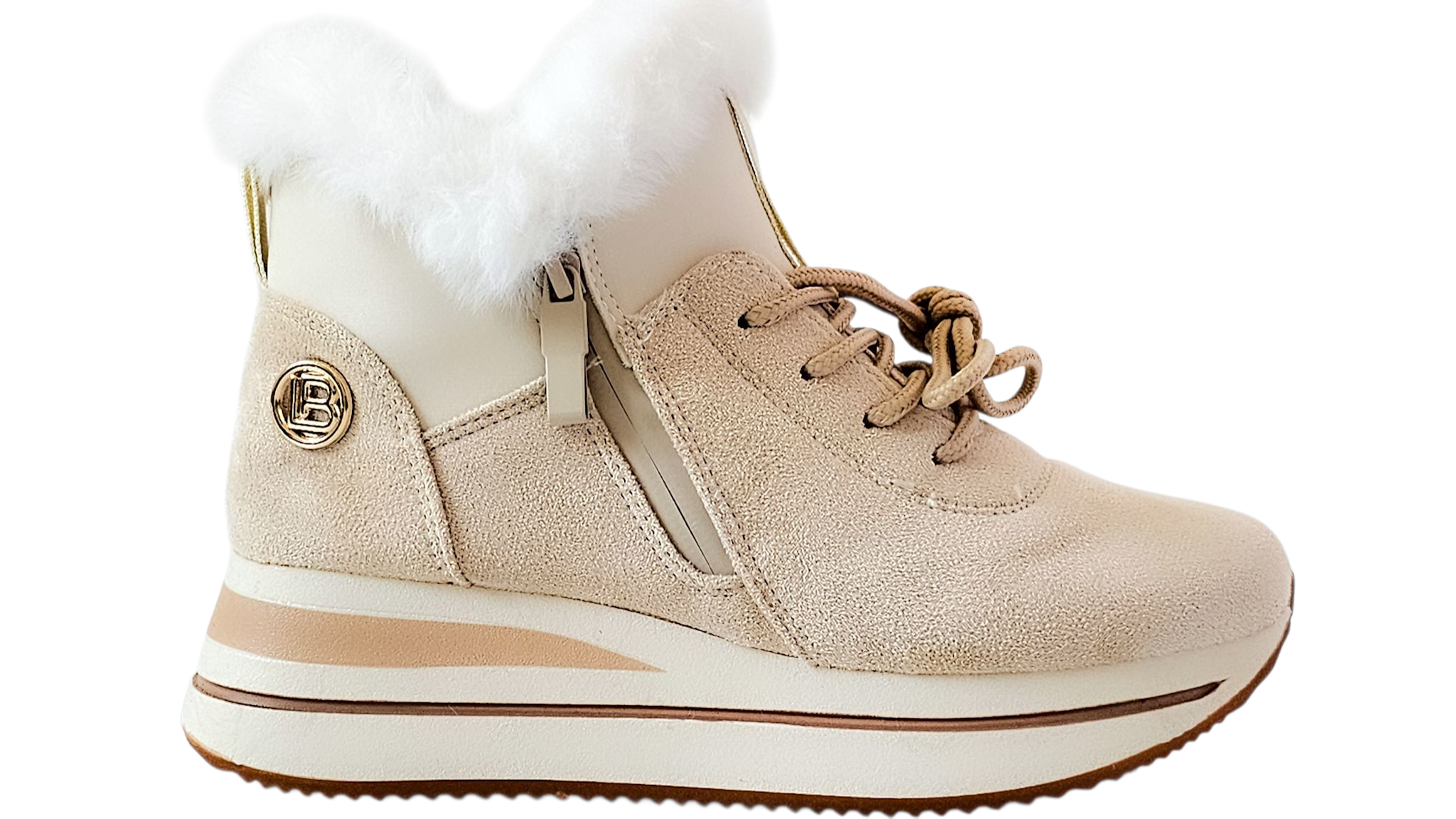 Zateplené tenisky Laura Biagiotti Micro Beige